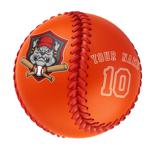 Custom Orange Leather Orange Authentic Baseballs