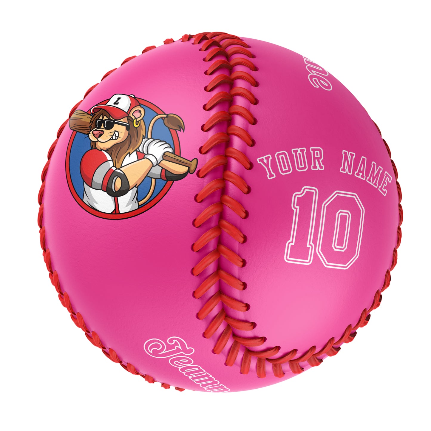 Custom Pink Leather Pink Authentic Baseballs