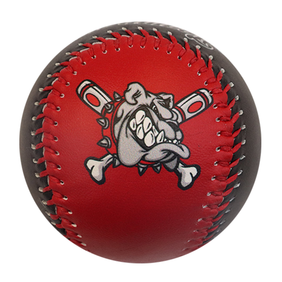 Custom Red Black Split Half Leather White Authentic Baseballs