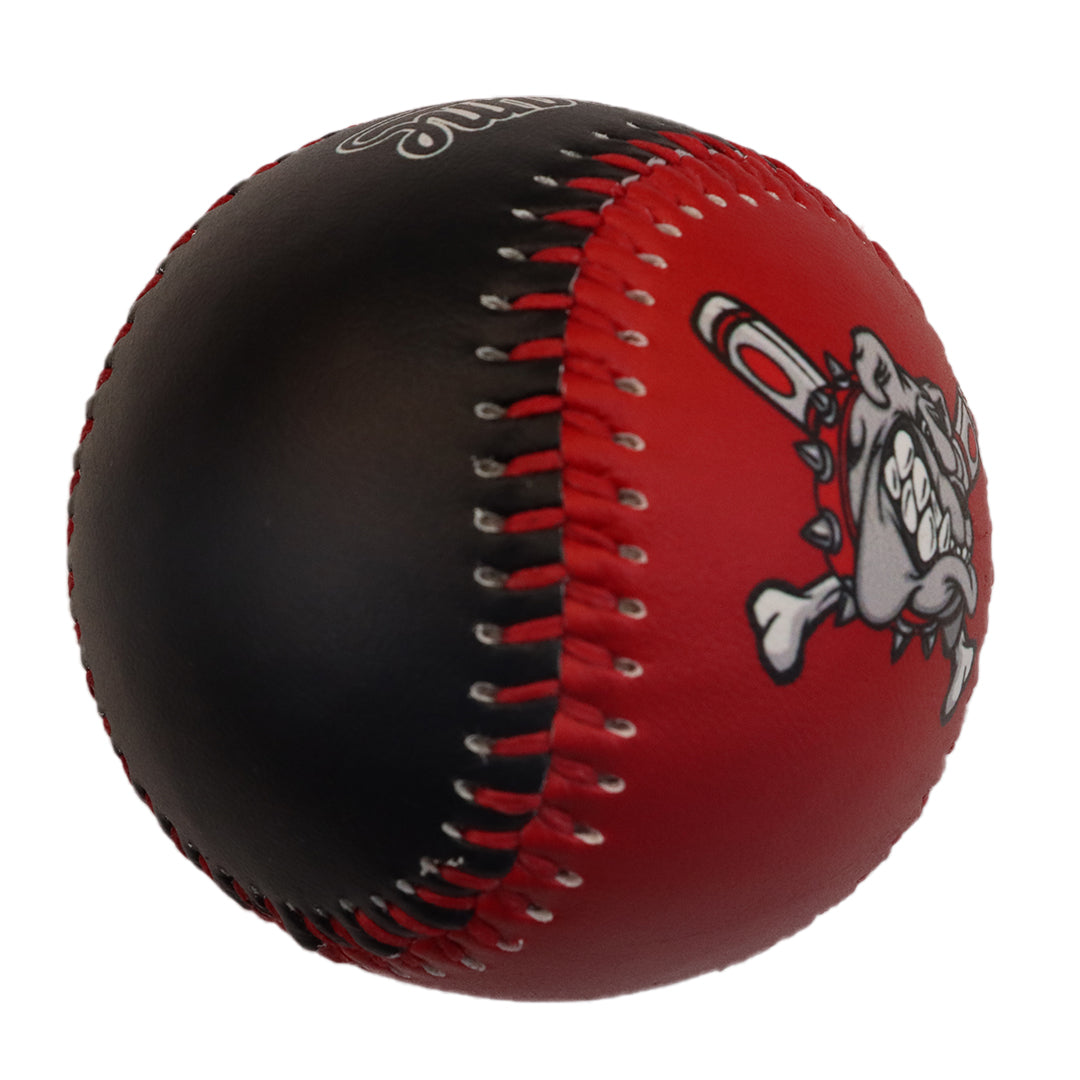 Custom Red Black Split Half Leather White Authentic Baseballs