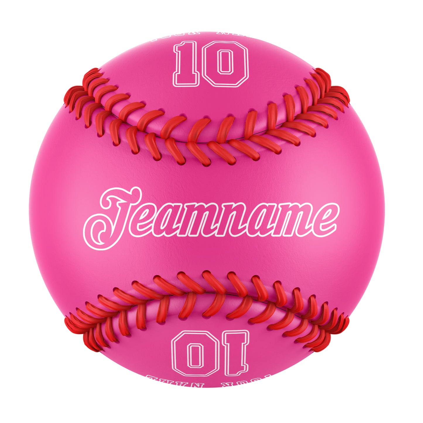 Custom Pink Leather Pink Authentic Baseballs