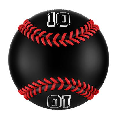 Custom Black Leather Black Authentic Baseballs