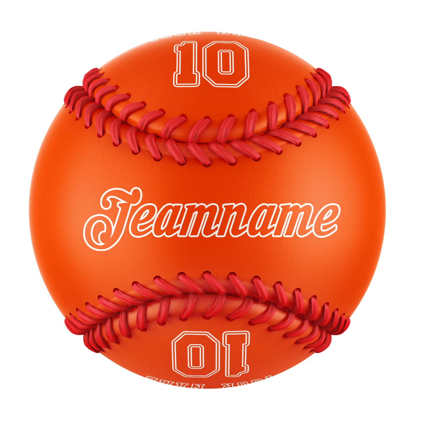 Custom Orange Leather Orange Authentic Baseballs