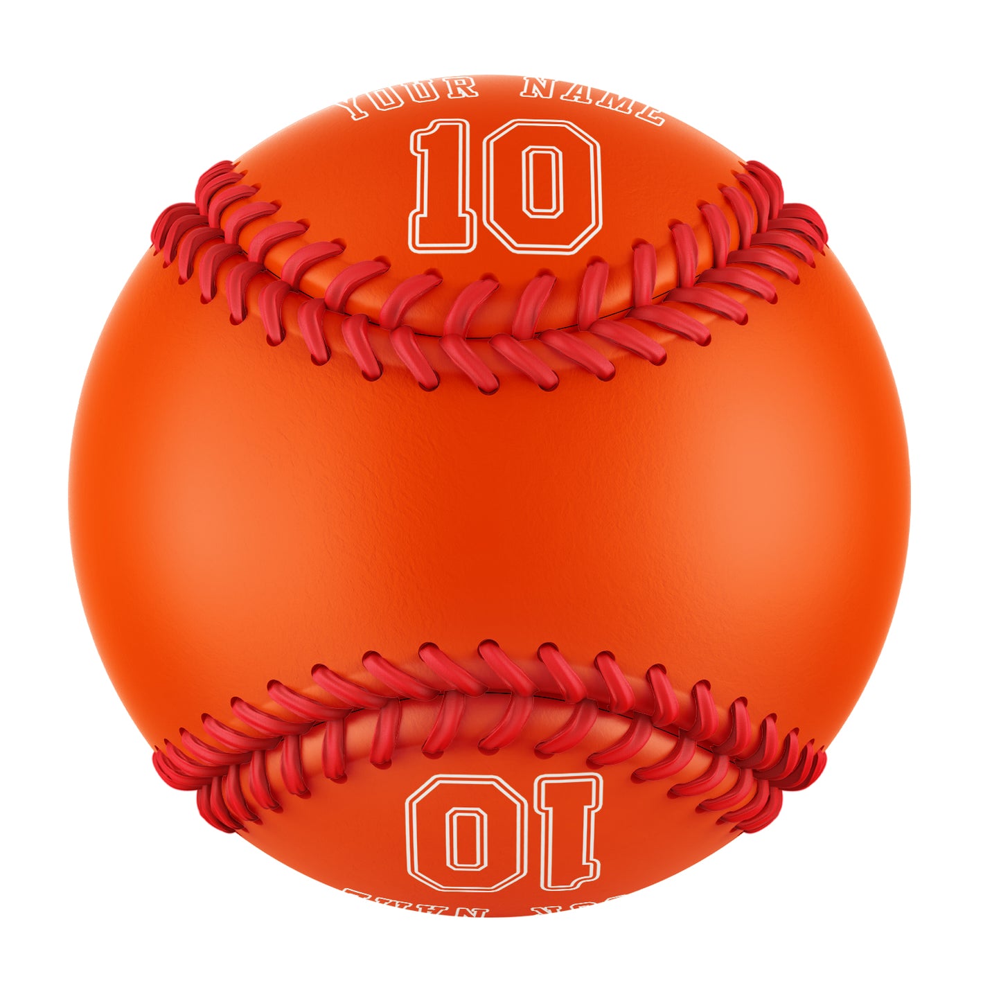 Custom Orange Leather Orange Authentic Baseballs