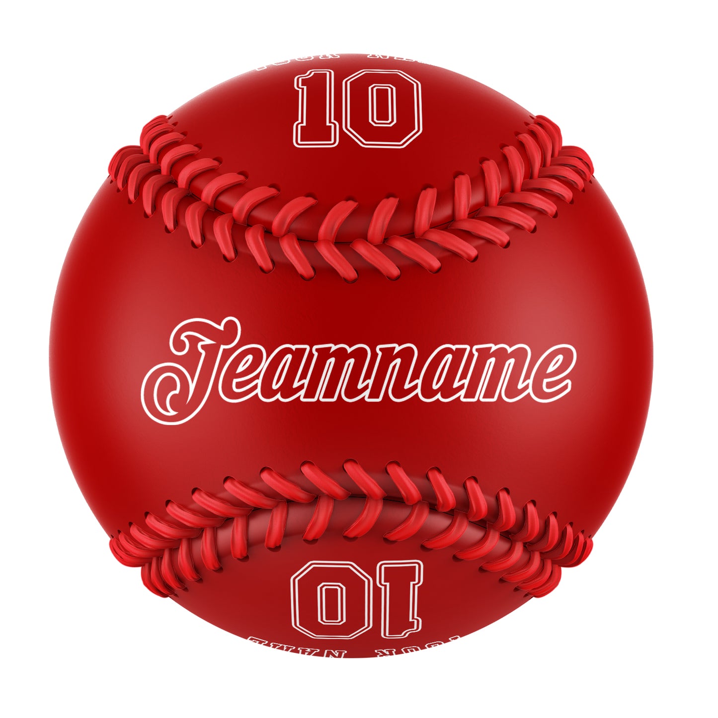 Custom Red Leather Red Authentic Baseballs