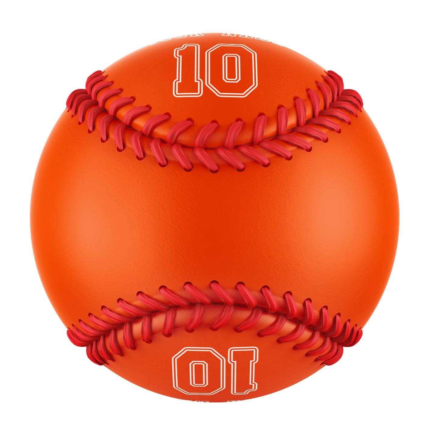 Custom Orange Leather Orange Authentic Baseballs