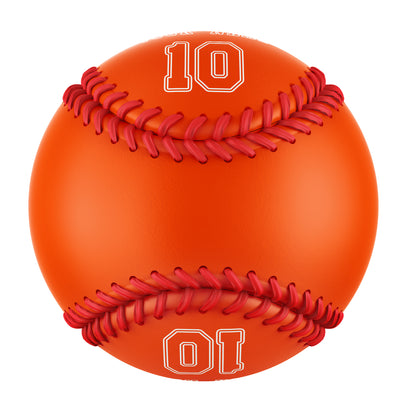 Custom Orange Leather Orange Authentic Baseballs