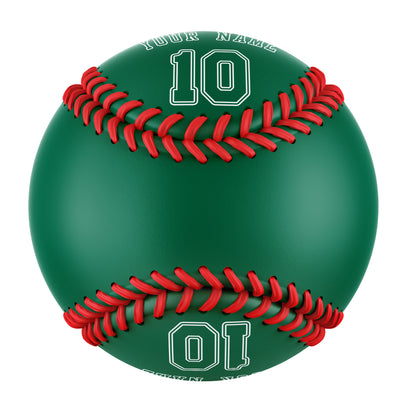 Custom Kelly Green Leather Kelly Green Authentic Baseballs