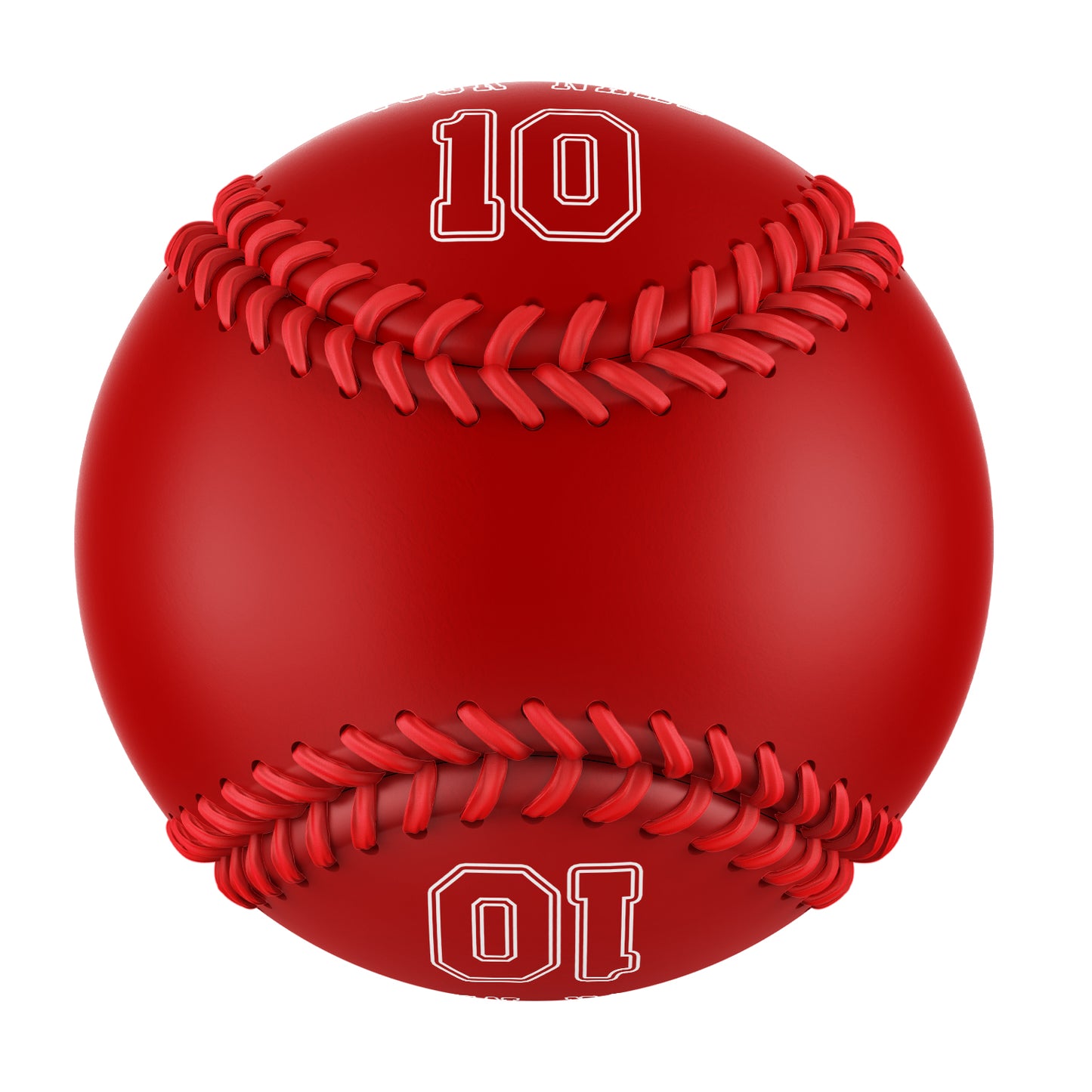 Custom Red Leather Red Authentic Baseballs