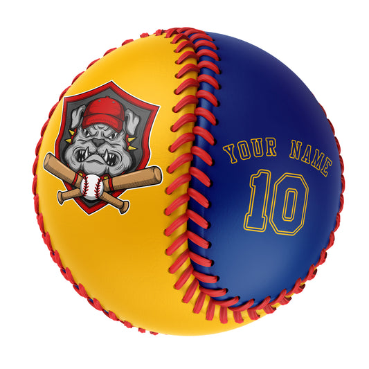 Custom Gold Royal Half Leather Royal Authentic Baseballs