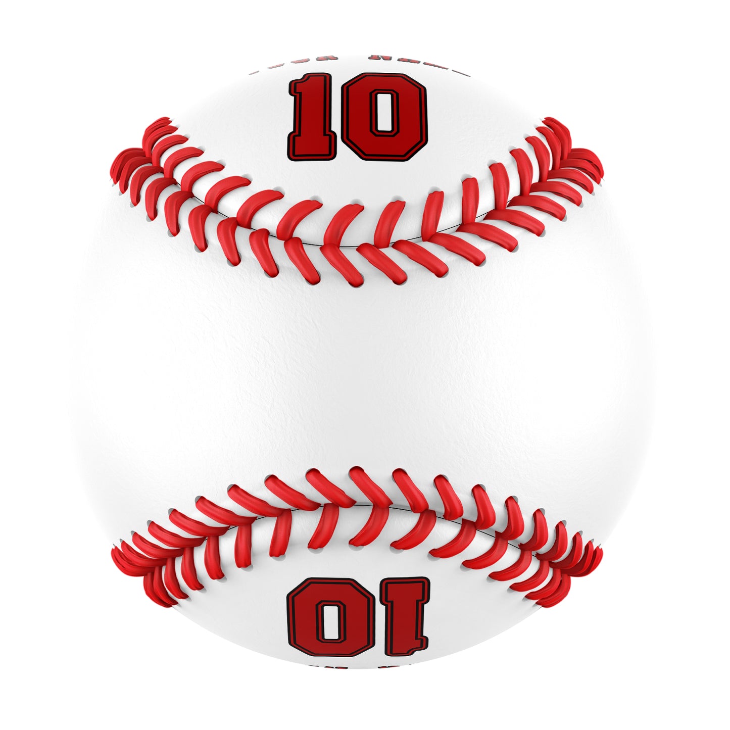 Custom White Leather Red Authentic Baseballs