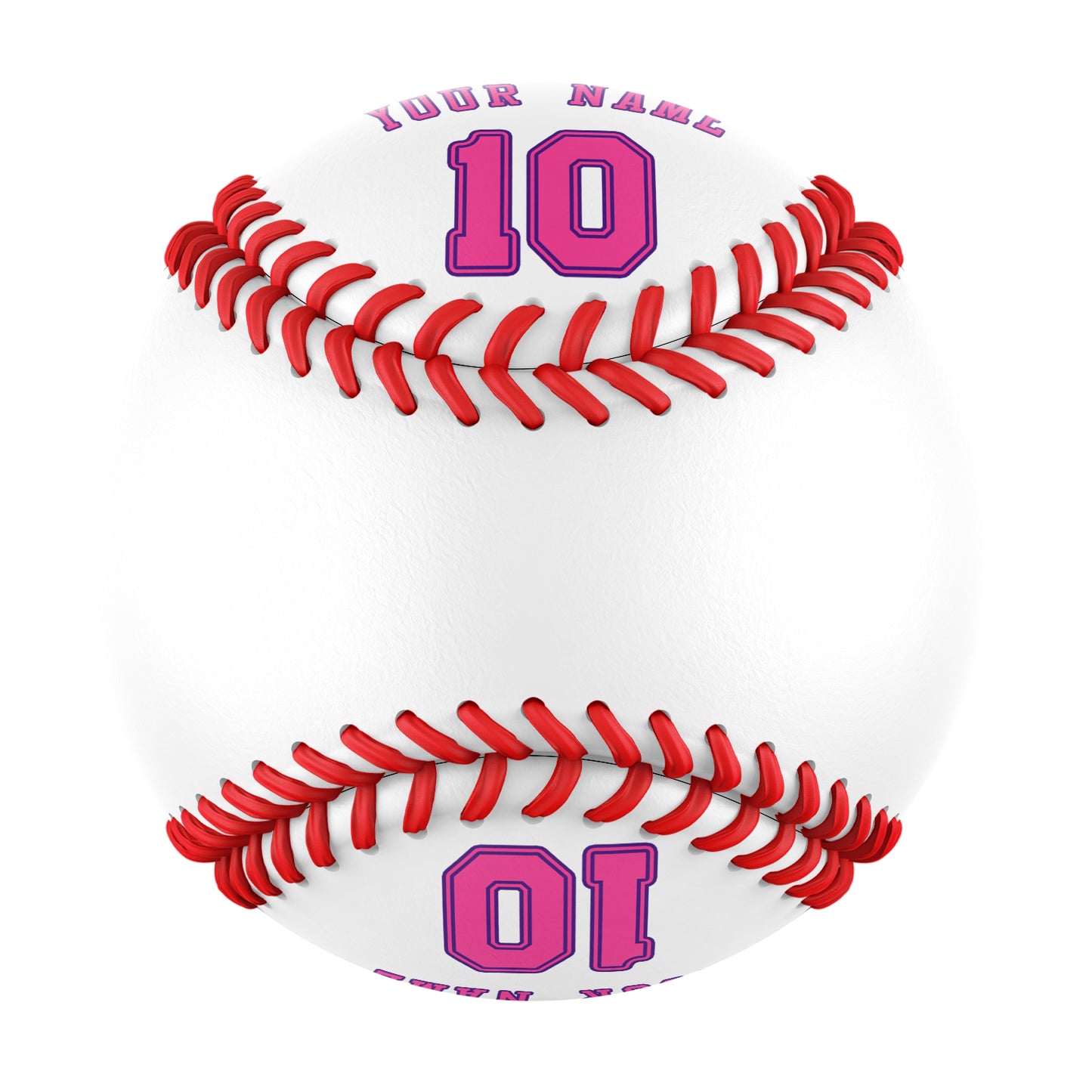 Custom White Leather Pink Authentic Baseballs