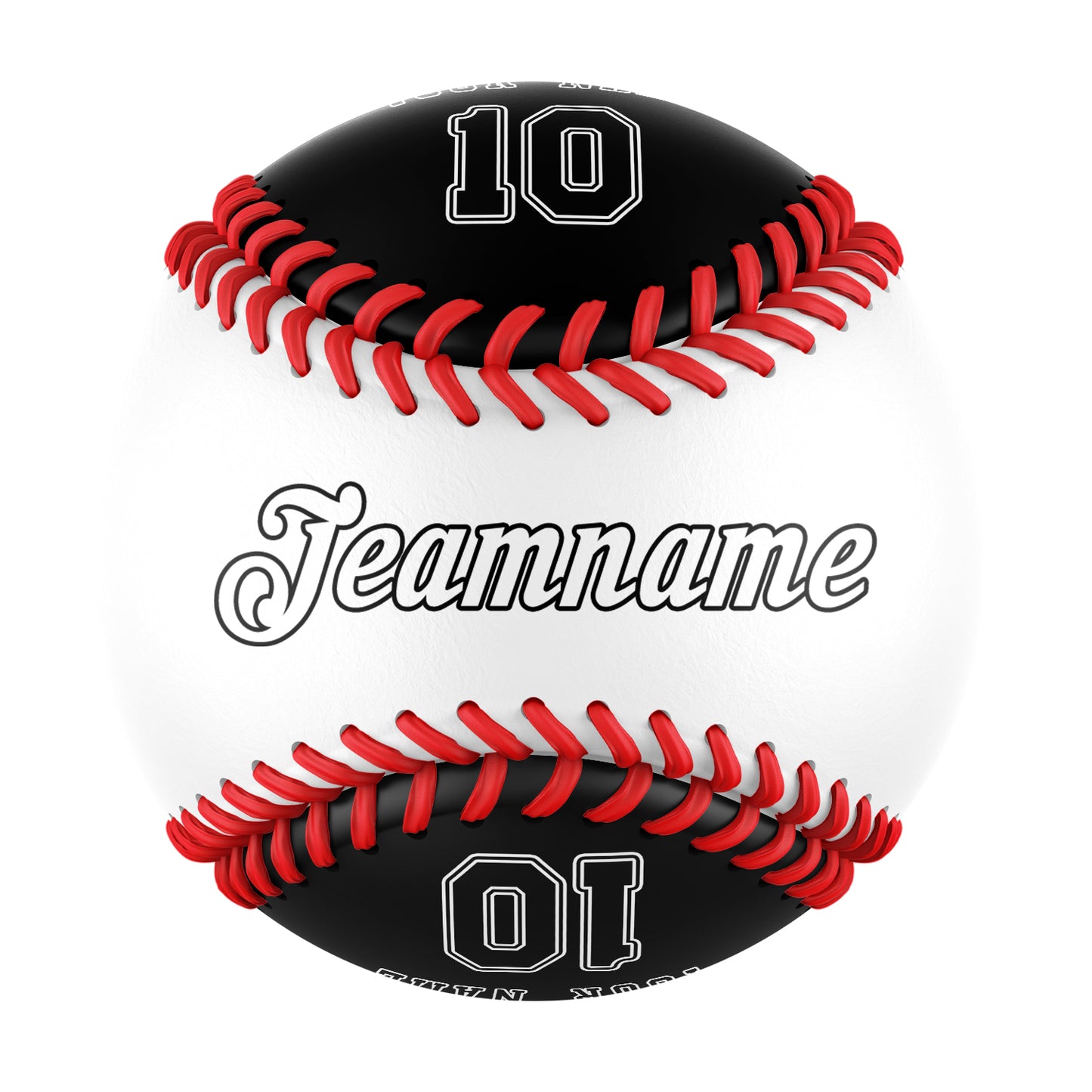 Custom White Black Half Leather Black Authentic Baseballs