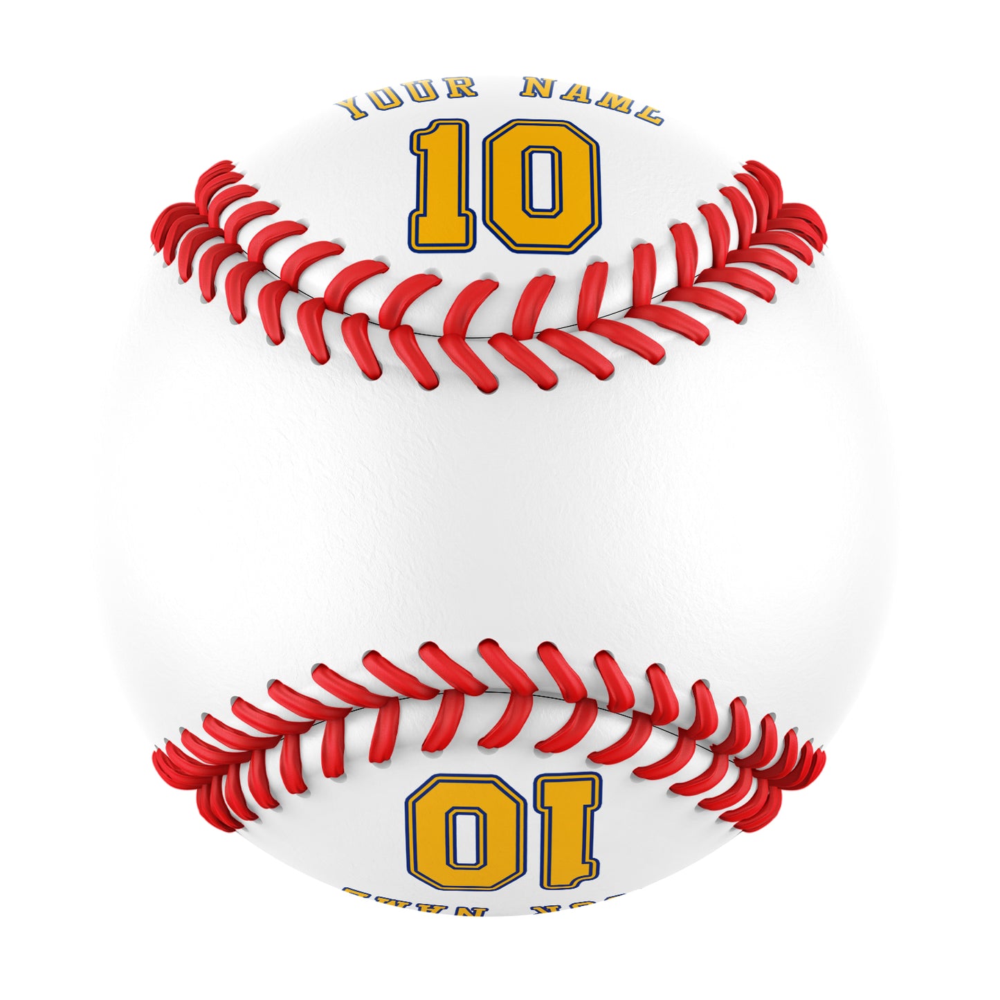 Custom White Leather Gold Authentic Baseballs