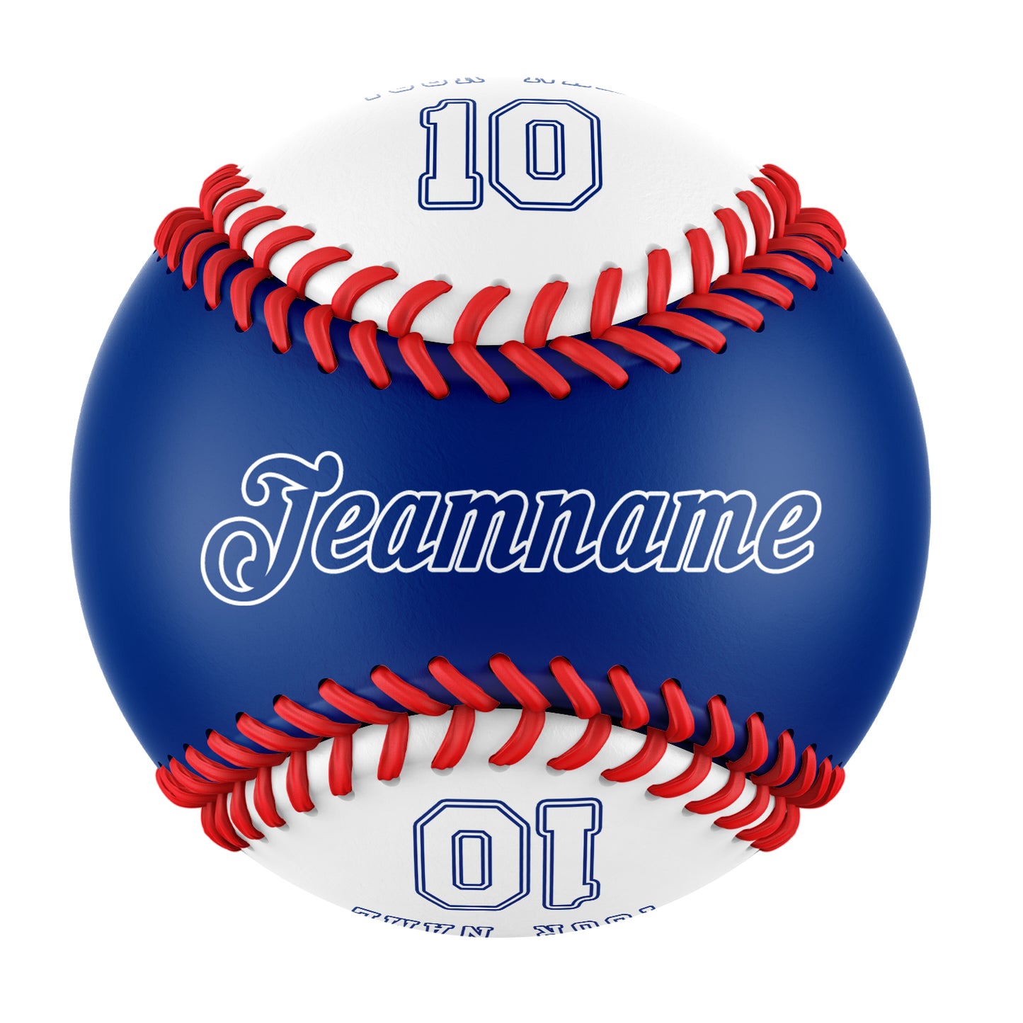 Custom Royal White Half Leather White Authentic Baseballs