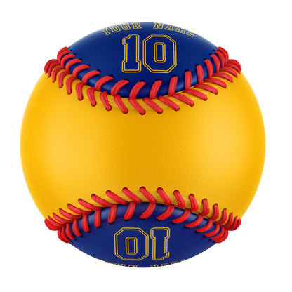 Custom Gold Royal Split Half Leather Royal Authentic Baseballs