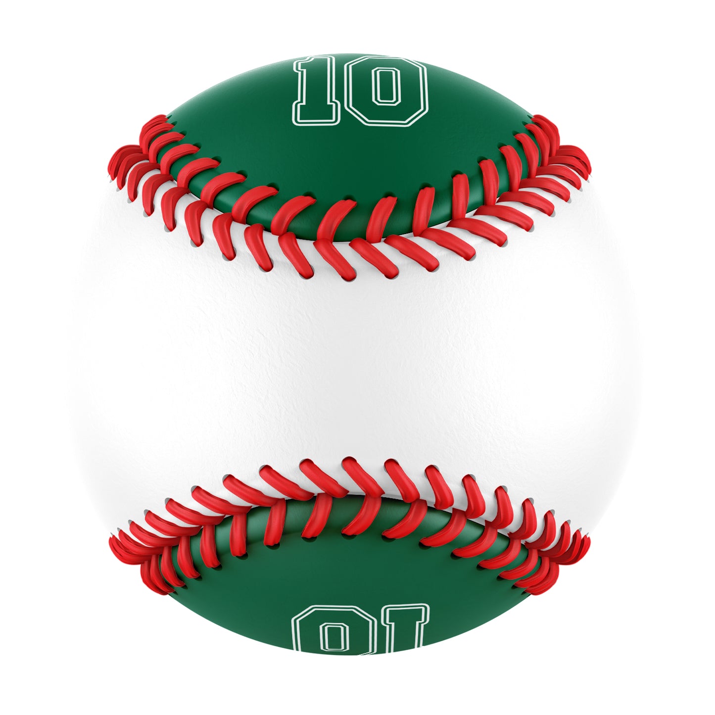 Custom White Kelly Green Half Leather Kelly Green Authentic Baseballs