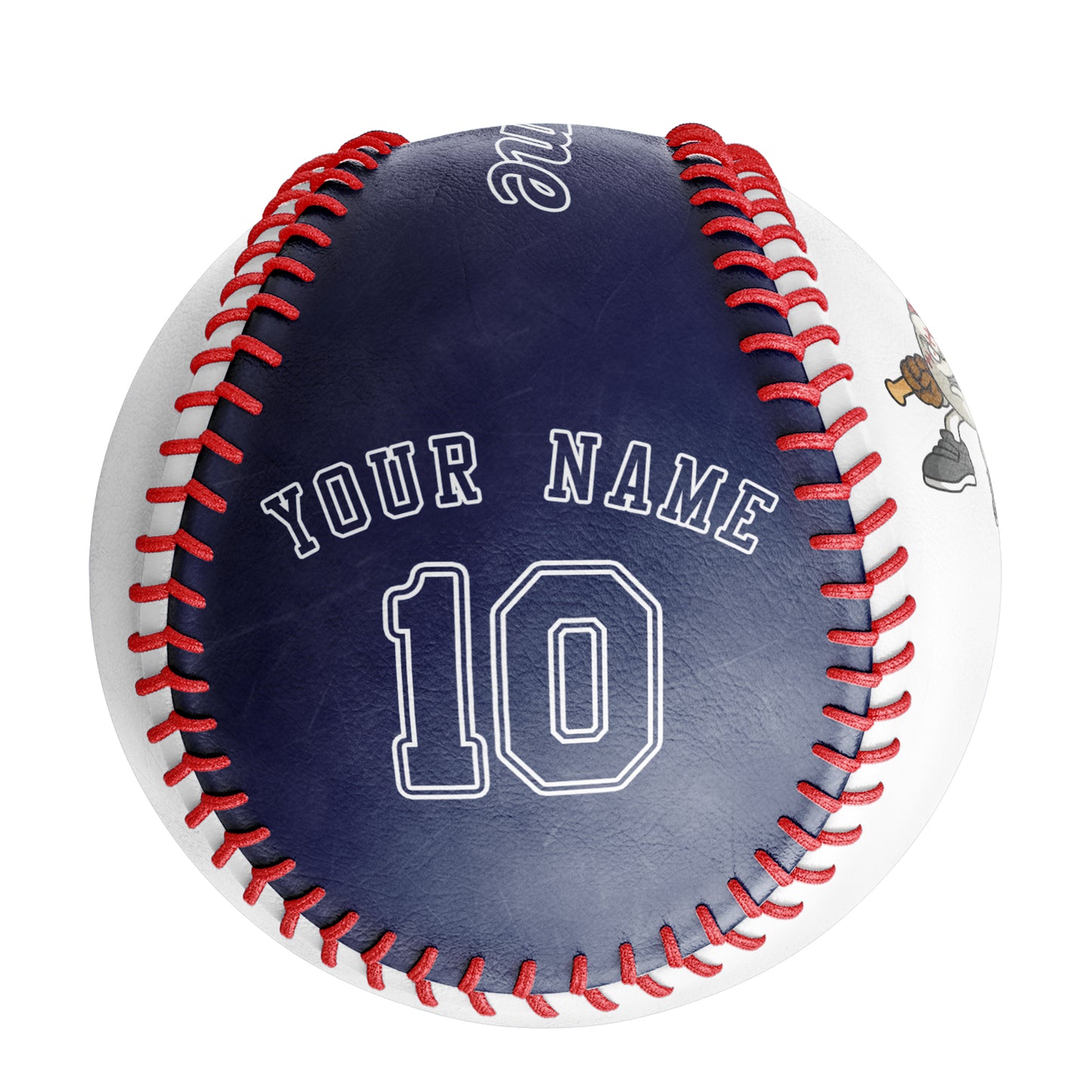 Custom White Navy Half Leather Navy Authentic Baseballs