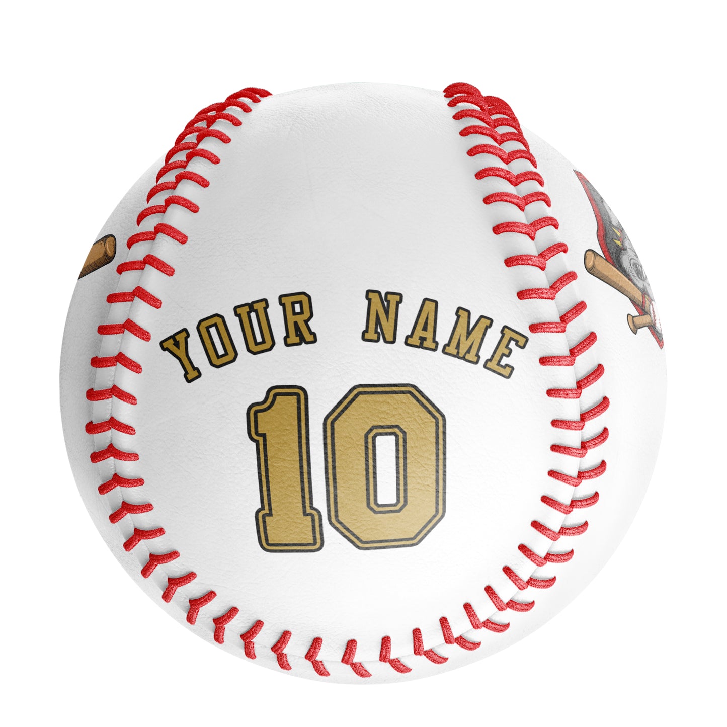 Custom White Leather Old Gold Authentic Baseballs