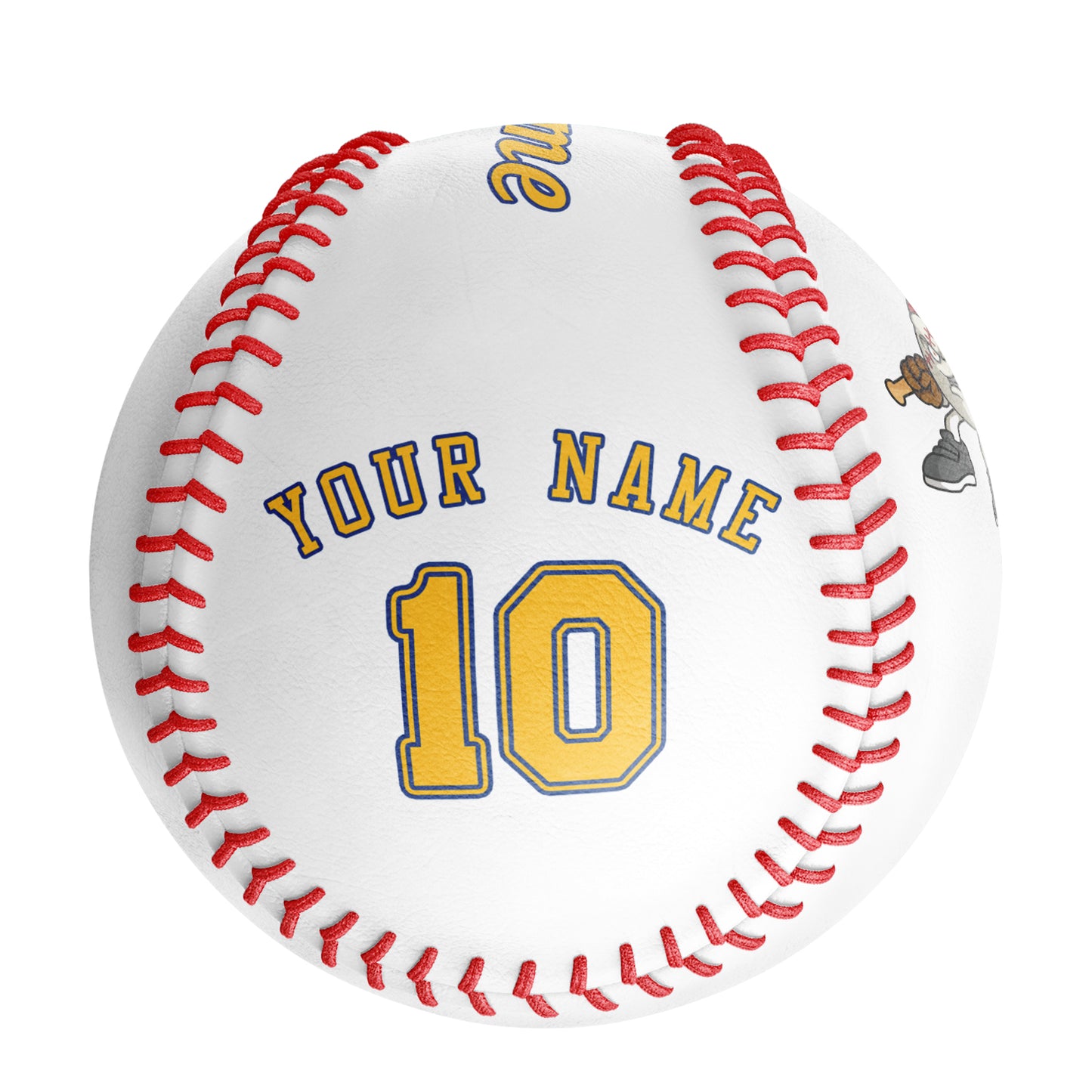 Custom White Leather Gold Authentic Baseballs