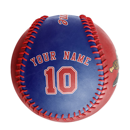 Custom Red Royal Half Leather Red Authentic Baseballs