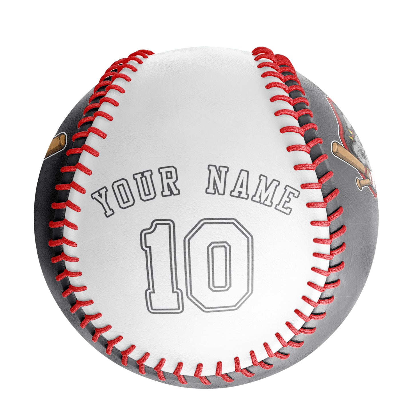 Custom Gray White Half Leather White Authentic Baseballs