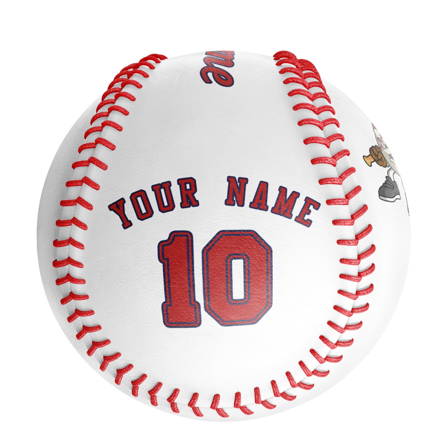 Custom White Leather Red Authentic Baseballs