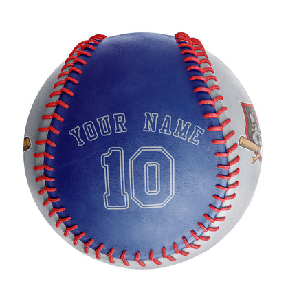 Custom Gray Royal Half Leather Royal Authentic Baseballs