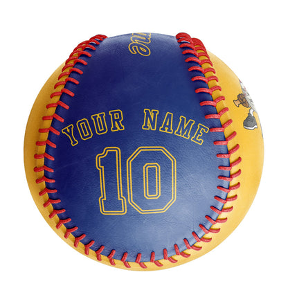 Custom Gold Royal Split Half Leather Royal Authentic Baseballs