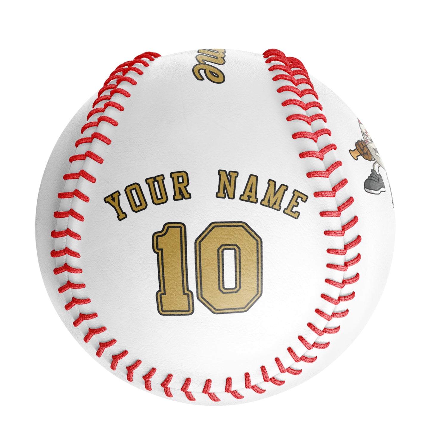 Custom White Leather Old Gold Authentic Baseballs