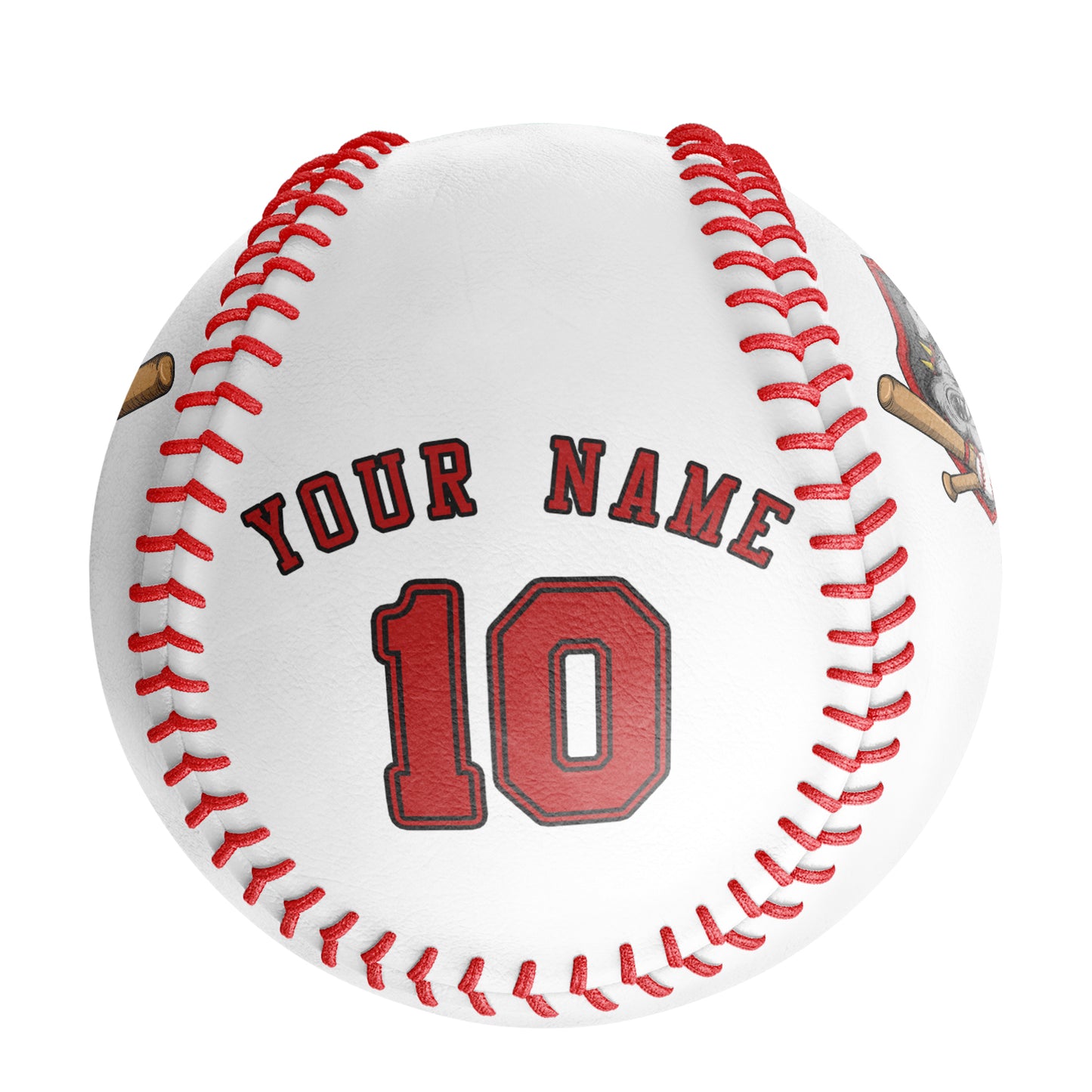 Custom White Leather Red Authentic Baseballs