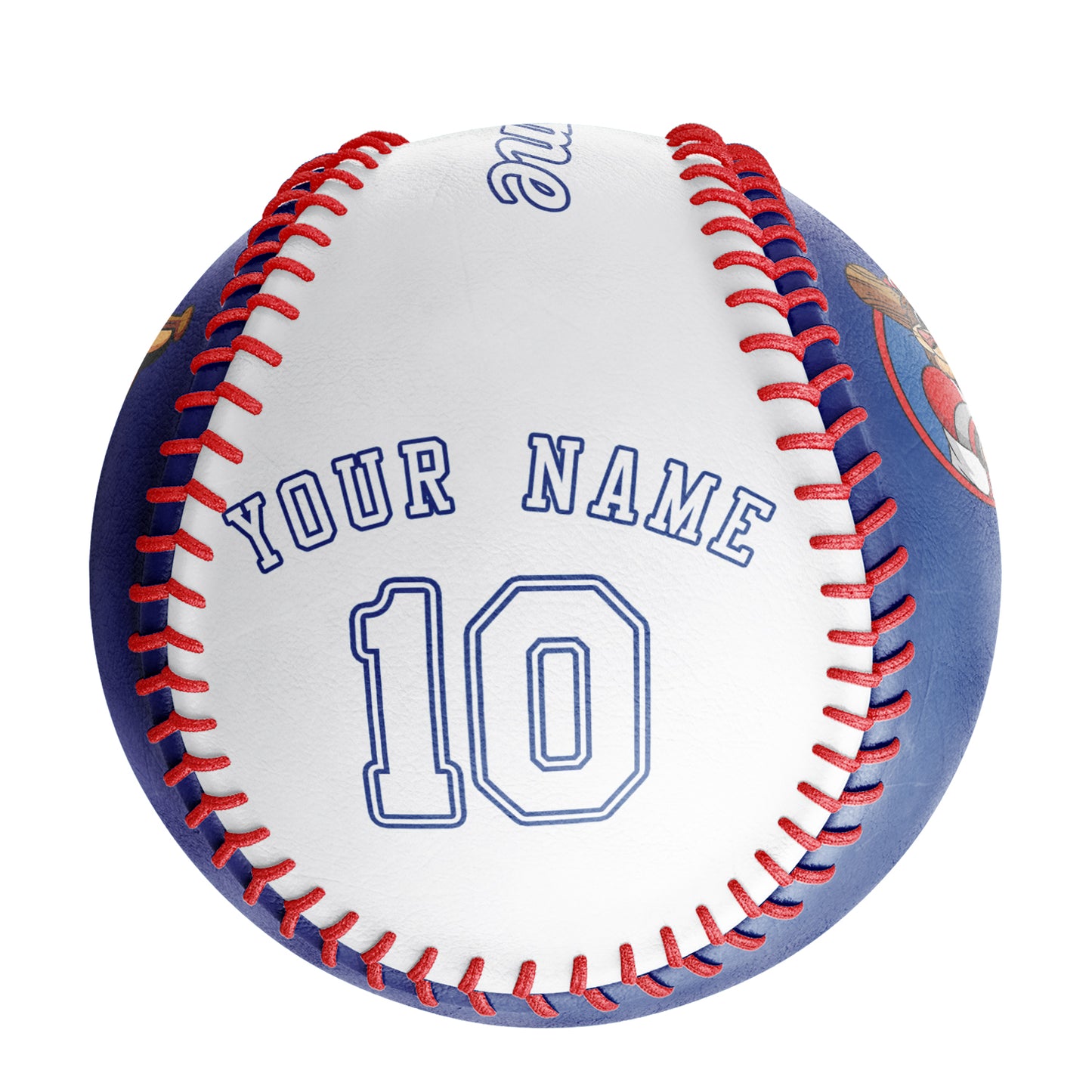 Custom Royal White Half Leather White Authentic Baseballs