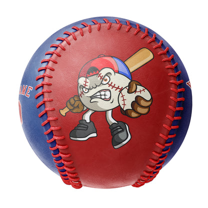 Custom Red Royal Half Leather Red Authentic Baseballs