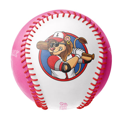 Custom White Pink Half Leather Pink Authentic Baseballs