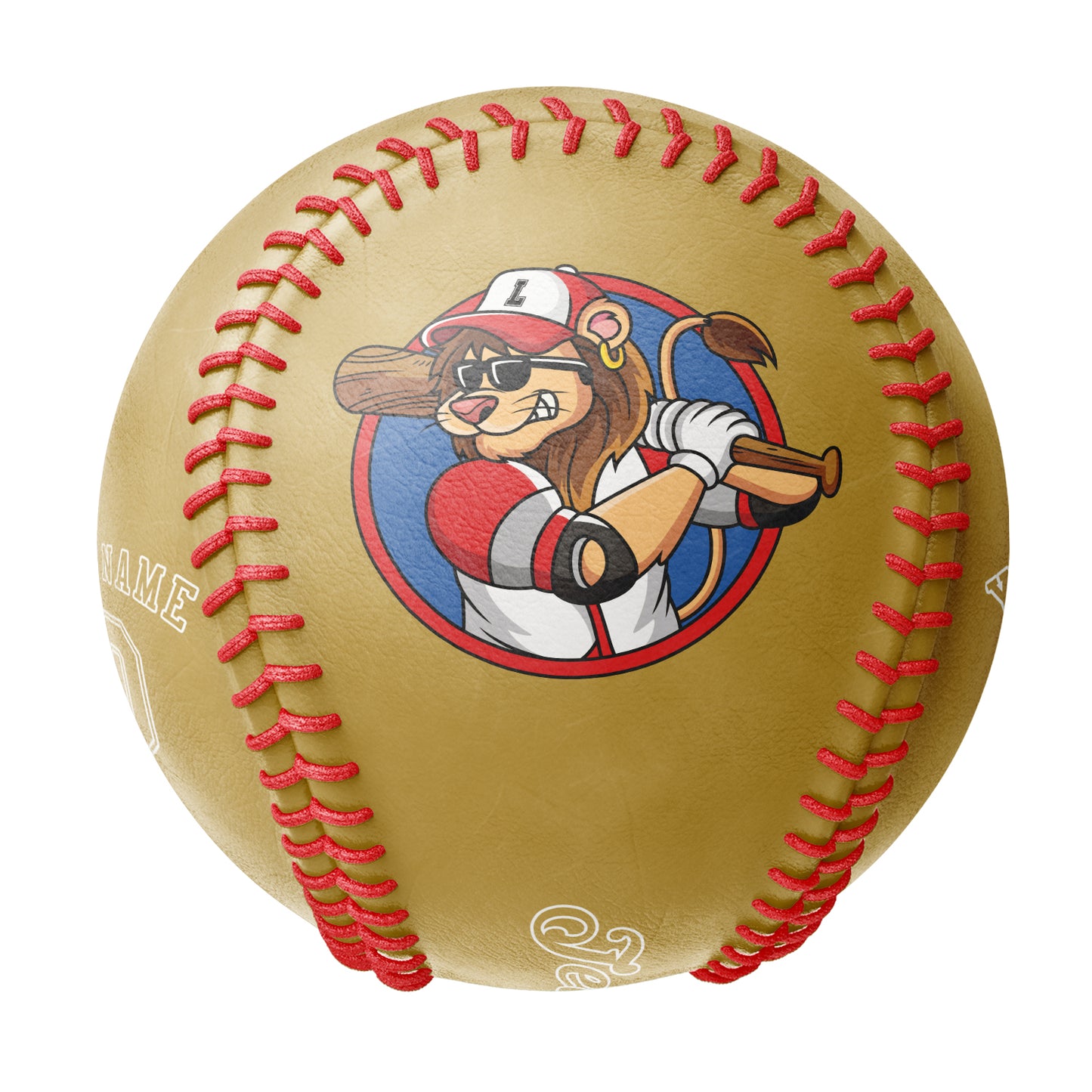 Custom Old Gold Leather Old Gold Authentic Baseballs