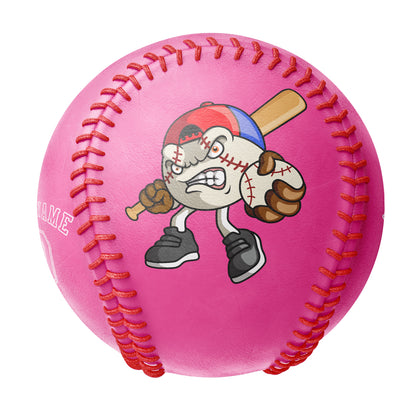 Custom Pink Leather Pink Authentic Baseballs