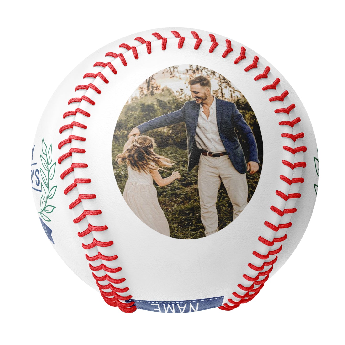 Personalized Dad Grandpa Photo Name Baseballs,Father's Day Gift