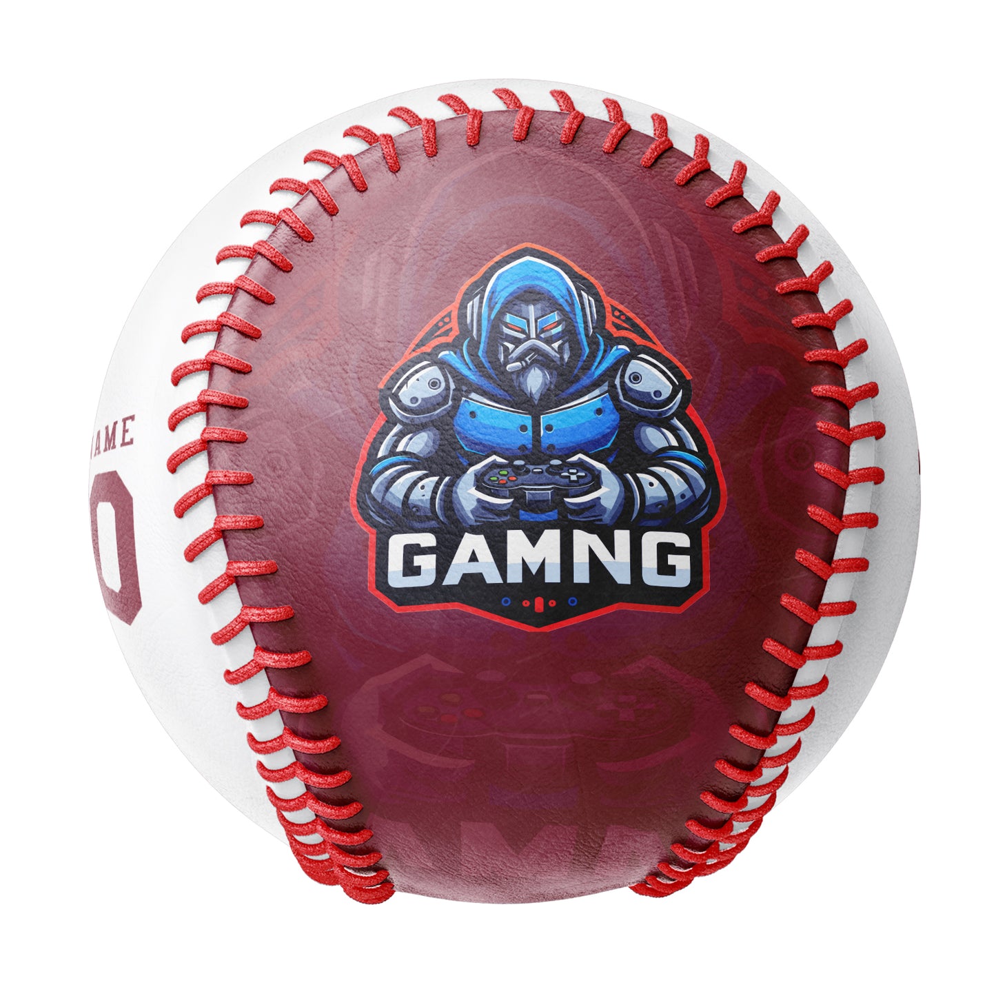 Personalized Game Name Time Logo Crimson White Baseballs