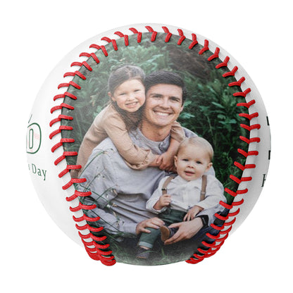 Personalized Dad Grandpa Photo White Baseballs,Team Dad,Father's Day Gift