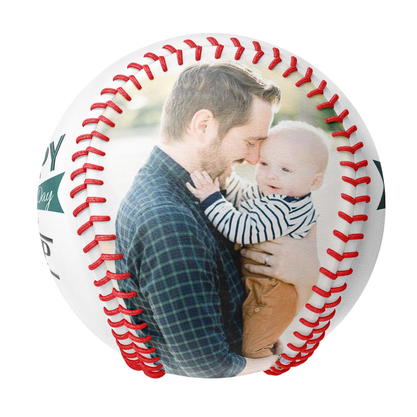 Personalized Dad Grandpa Photo Time White Baseballs,Happy Father's Day To The MVP,Father's Day Gift