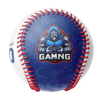 Personalized Game Name Time Logo Royal White Baseballs