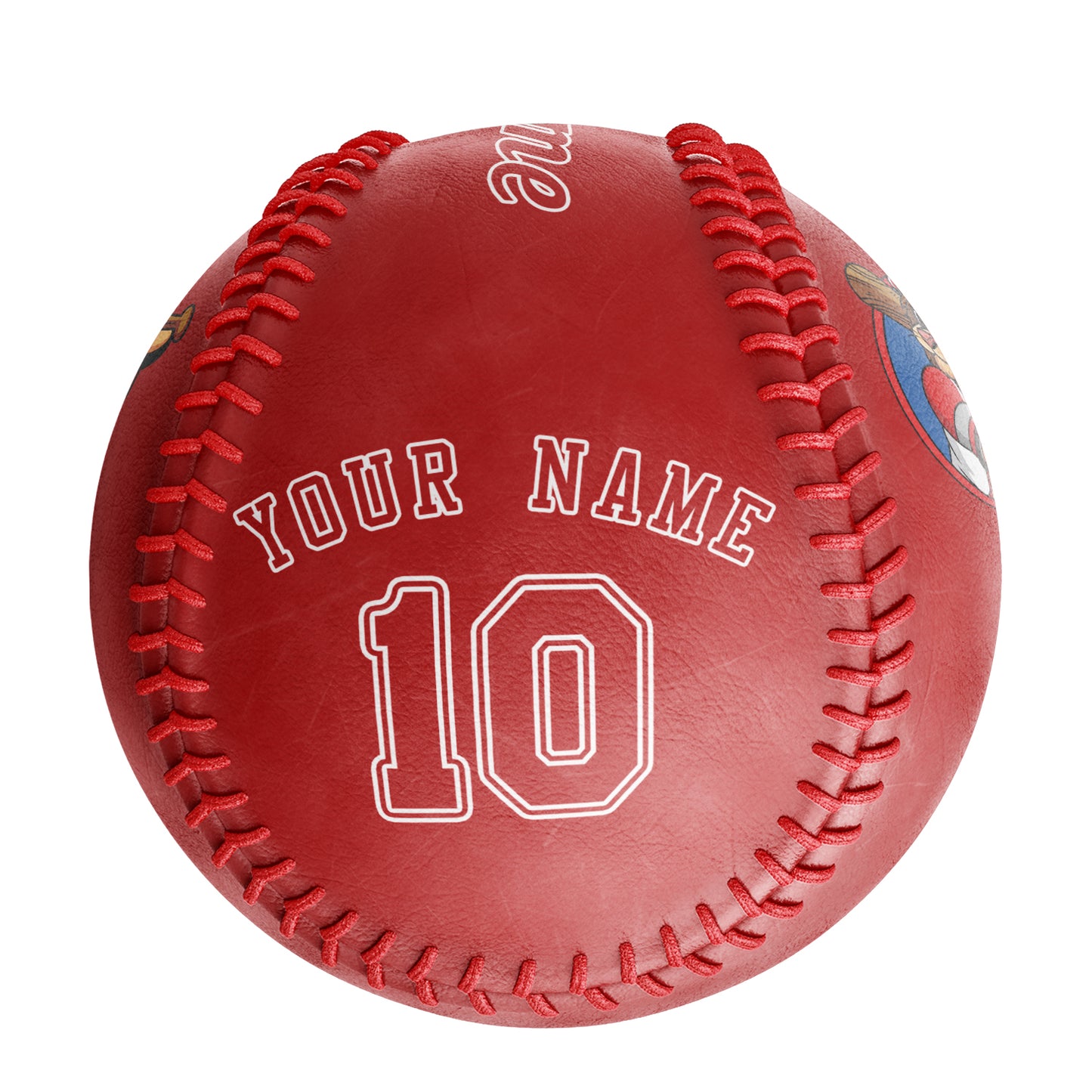 Custom Red Leather Red Authentic Baseballs