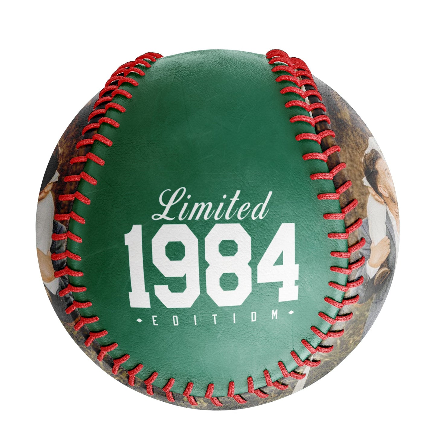 Personalized Dad Name Age Photo Kelly Green Baseballs