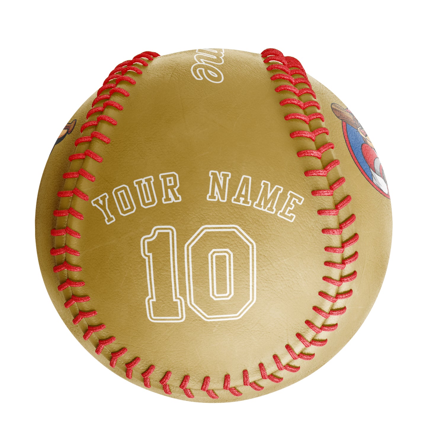 Custom Old Gold Leather Old Gold Authentic Baseballs