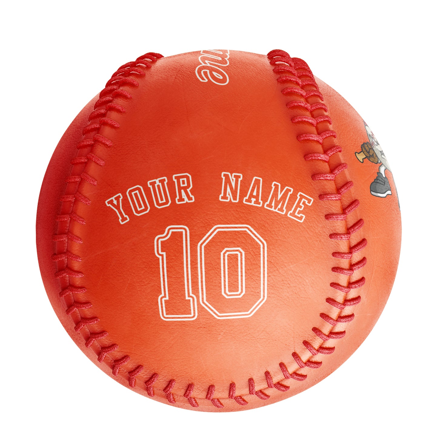 Custom Orange Leather Orange Authentic Baseballs