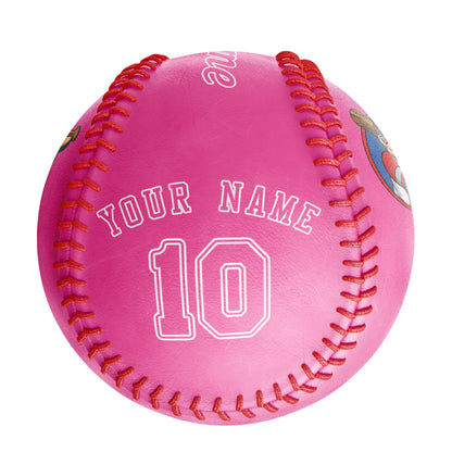 Custom Pink Leather Pink Authentic Baseballs