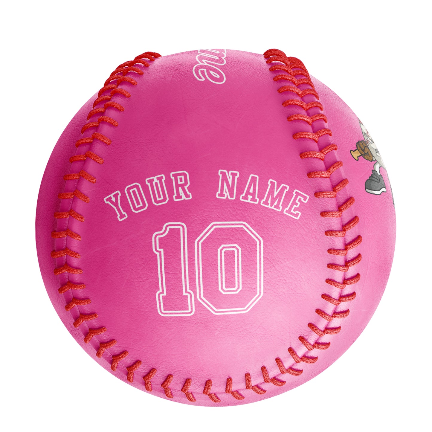 Custom Pink Leather Pink Authentic Baseballs