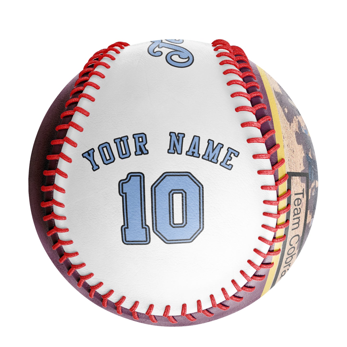 Custom White Leather Blue Varsity Team Authentic Baseballs