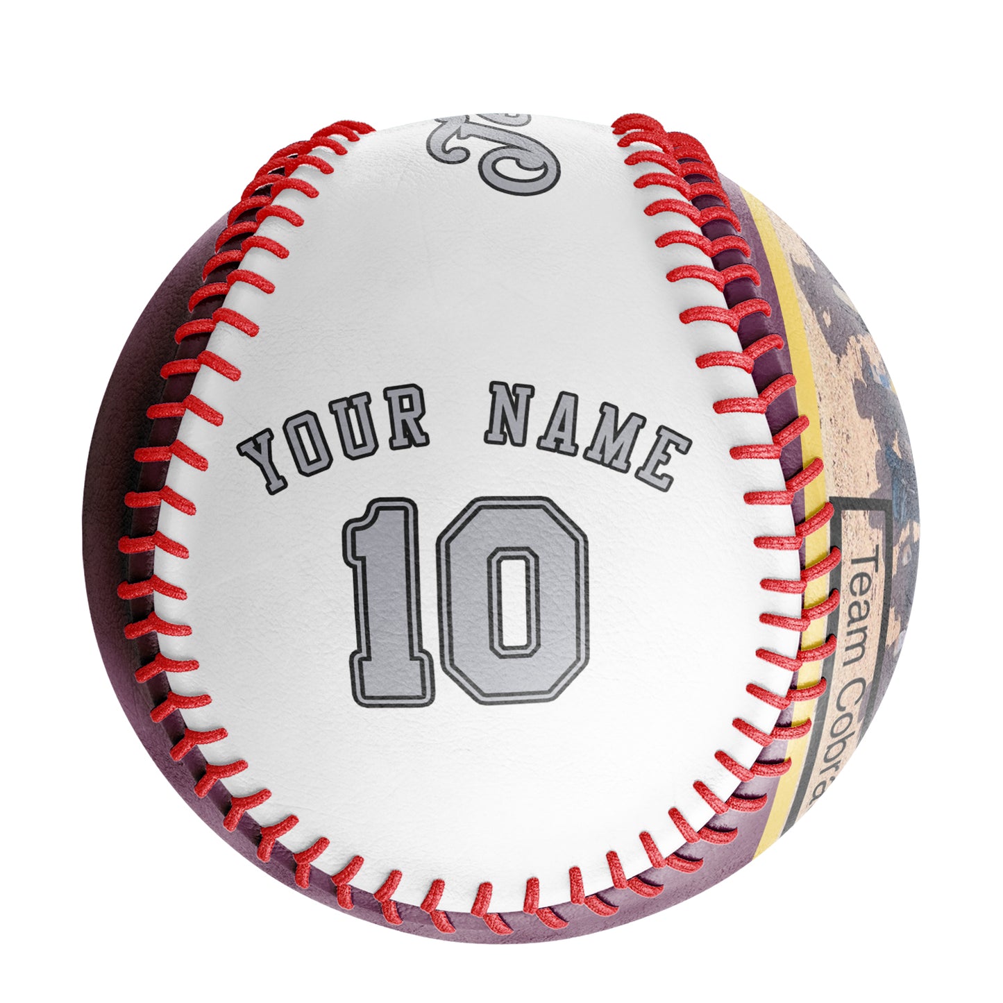 Custom White Leather Gray Varsity Team Authentic Baseballs