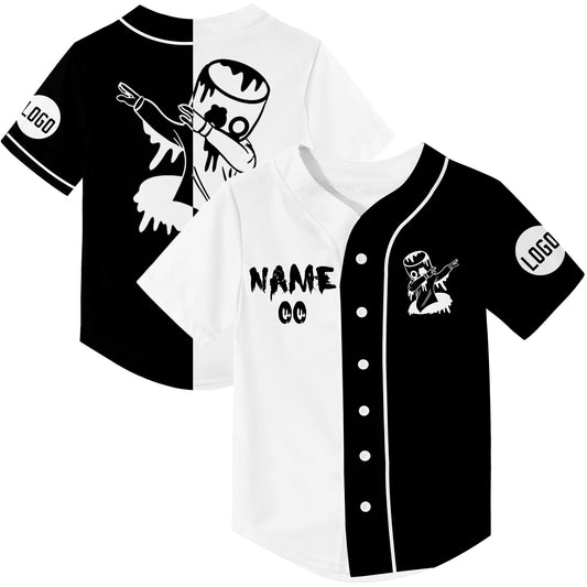 Custom Black White Rave Baseball Jersey For EDM EDC Festivals